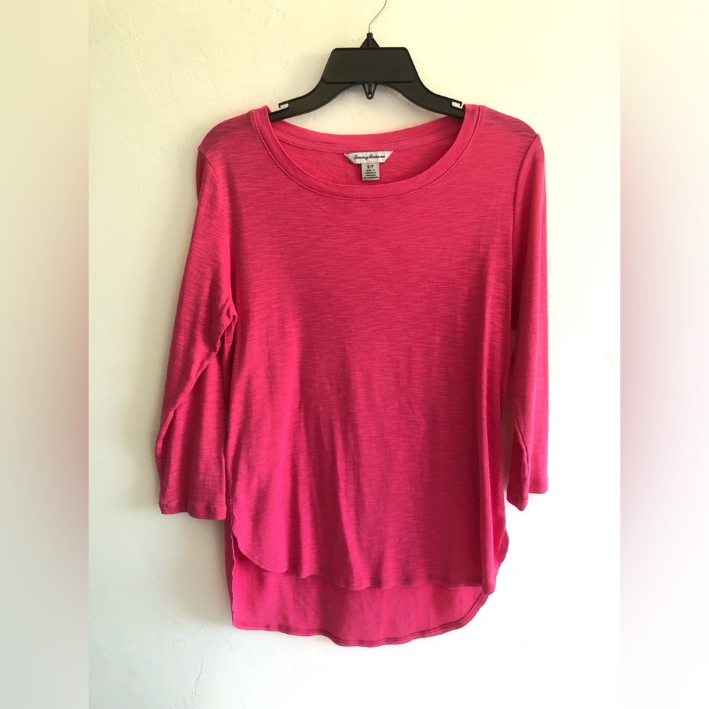 Tommy Bahama Top Women's Size S/P Long Sleeve T-Shirt Women's Fuchsia Pink